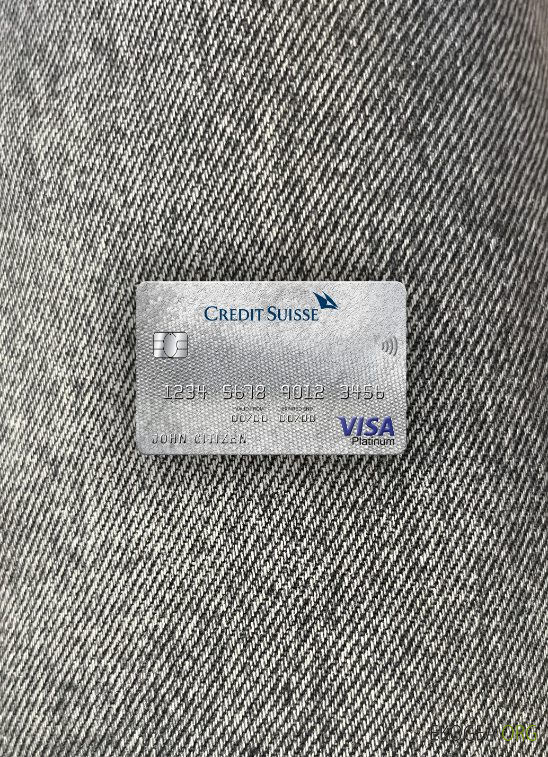 Suisse Crédit Suisse banque visa platine carte photolook avant